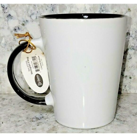 Divinity Monogram Medium Coffee/Tea Cup Letter H Scripture Quote 1 Peter 1;2 NEW - Picture 3 of 5
